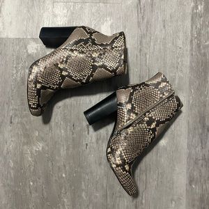 Steve Madden snake print boots
